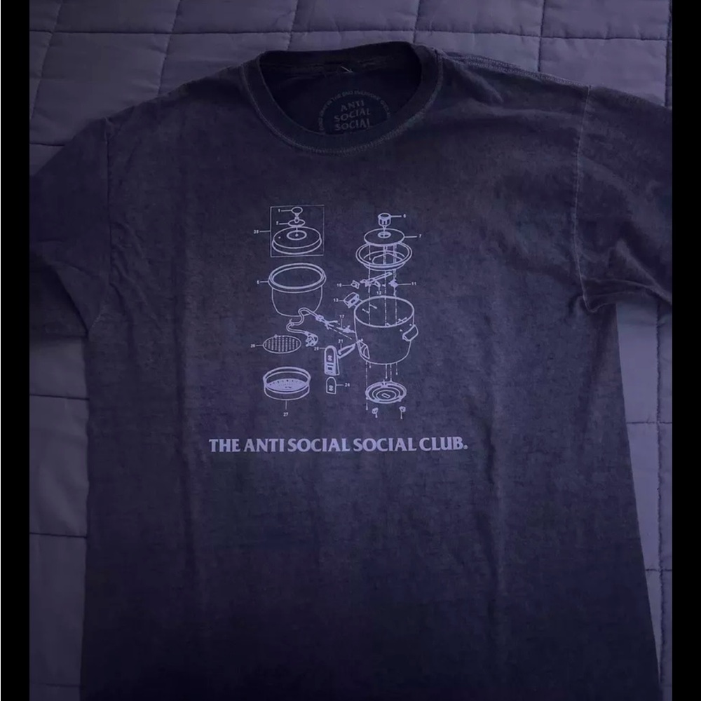 Anti Social Social Club - Dying On The Gram Mineral Washed T-Shirt SIZE: M